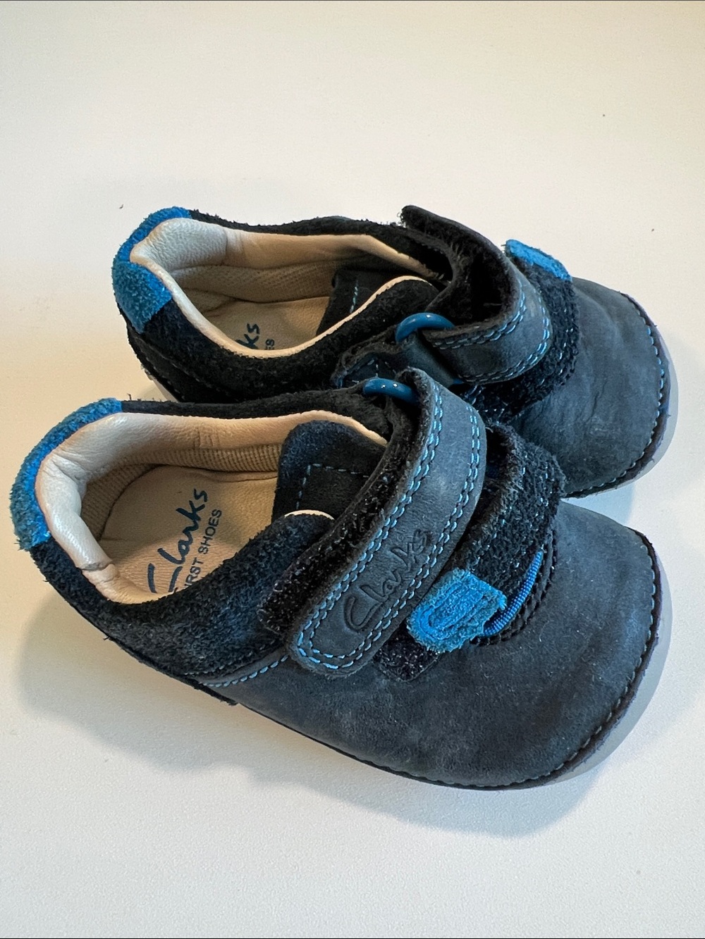 Clarks First Shoes - 3, Navy and Bright Blue Baby Walker Shoes